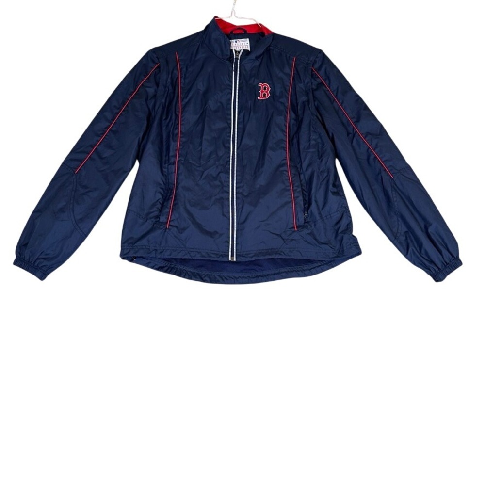 G-III Sports Boston Red Sox MLB Windbreaker Jacket Navy Blue Full Zip Mens Small